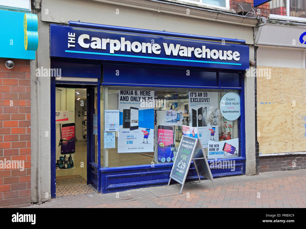 Carphone Warehouse shop, Oswestry Stock Photo