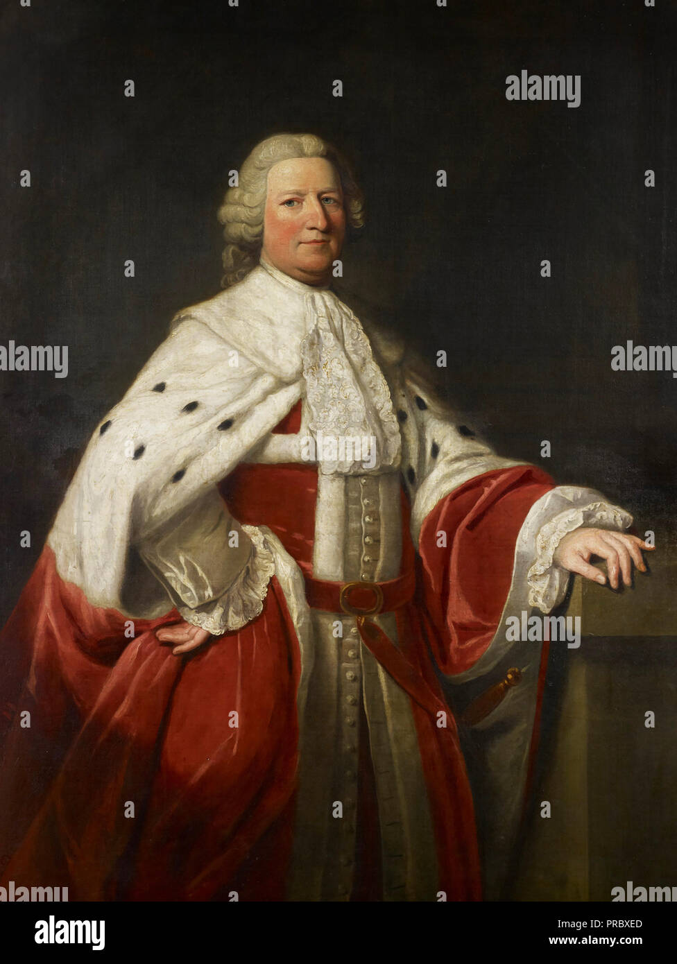GEORGE ANSON, Ist Baron Anson (1697-1762) Royal Navy officer who circumnavigated the world between 1740 and 1744 while Britain was at war with Spain Stock Photo