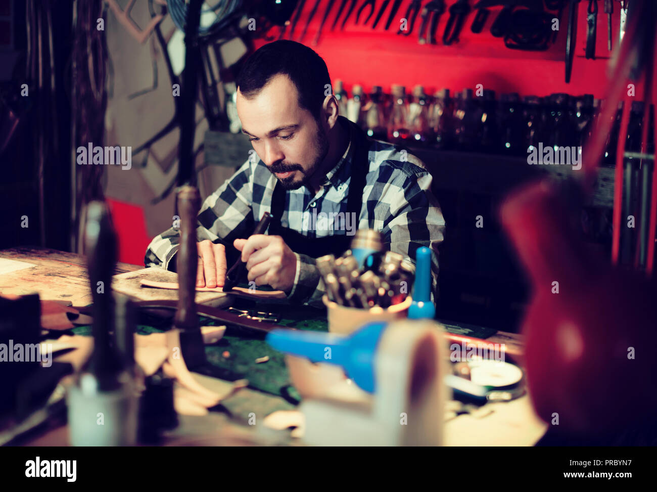 Attractive male worker processing hi-res stock photography and images ...