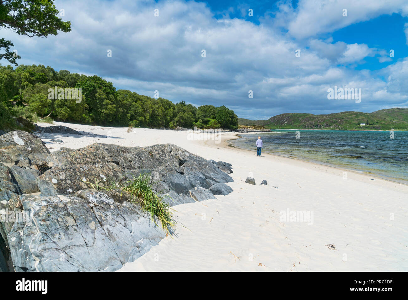 Silver sands of Morar, near Mallaig, Road to Isles, Highland Region, Scotland UK Stock Photo