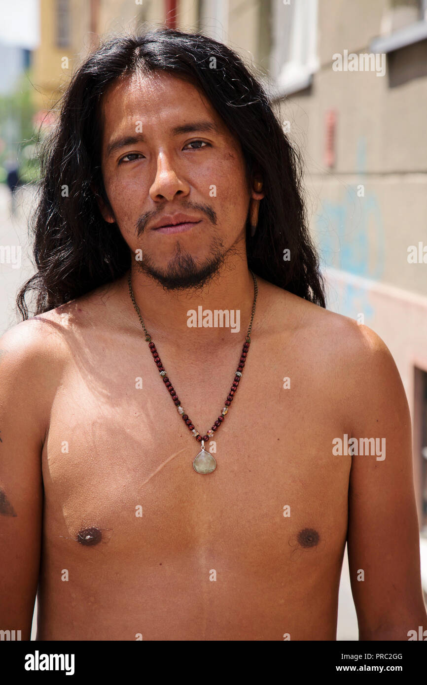 Native american indian long hair hi-res stock photography and images