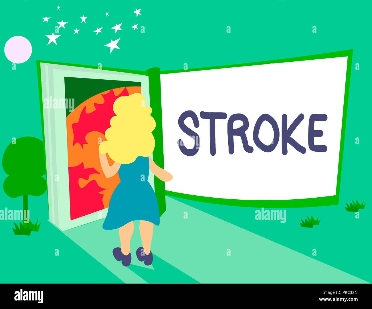 Handwriting text Stroke. Concept meaning act of hitting or striking