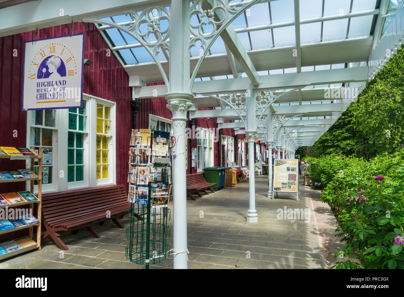 Strathpeffer victorian railway Station, visitor centre, Museum of childhood, Ross and Cromarty, Highland, Scotland, UK Stock Photo