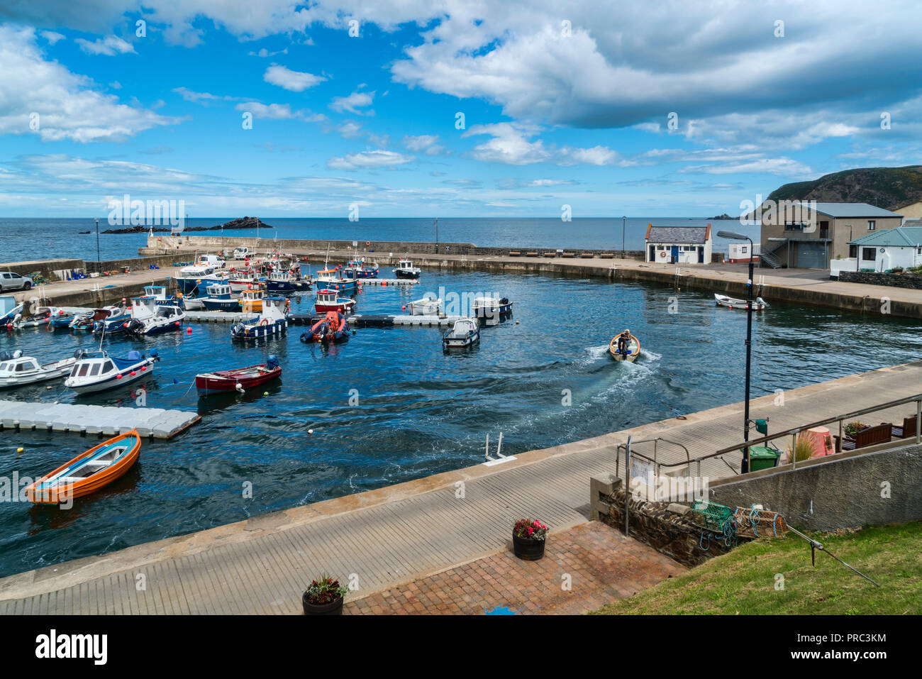Gardenstown Harbour, Moray Firth, Aberdeenshire, Highland Region
