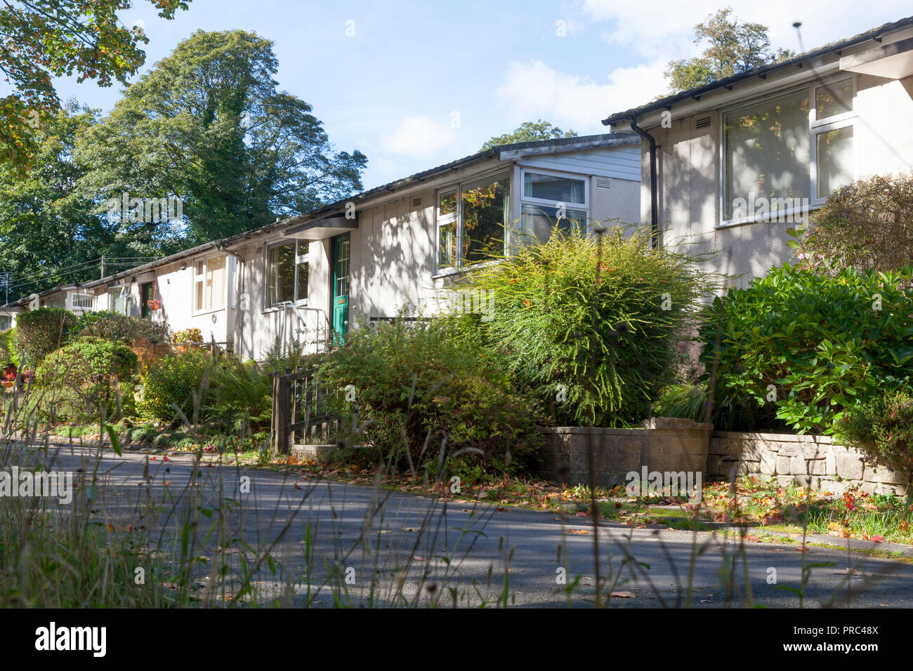 Postwar prefab houses, Sowerby Bridge, West Yorkshire Stock Photo Alamy
