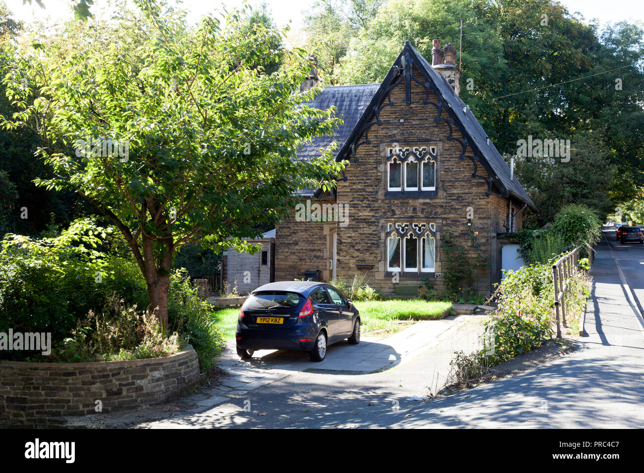 Victorian house with tall gables, Sowerby Bridge, West Yorkshire Stock Photo