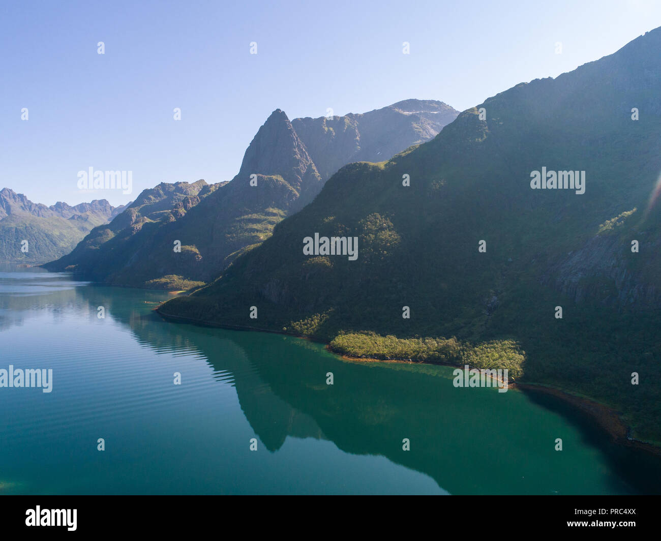 Breathtaking aerial view lofoten hi-res stock photography and images ...