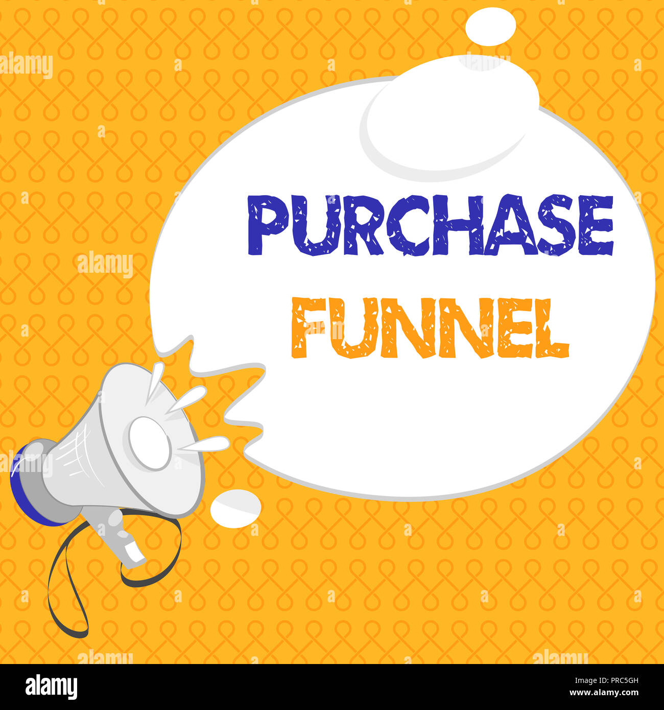 Handwriting text Purchase Funnel. Concept meaning consumer model which