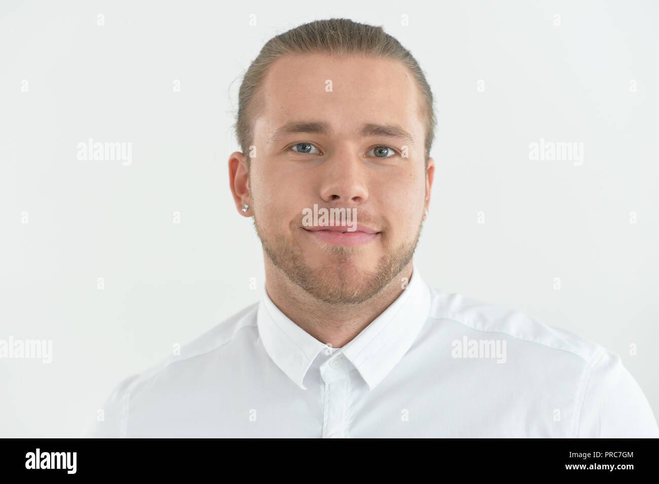 Portrait of handsome young man on white background Stock Photo - Alamy