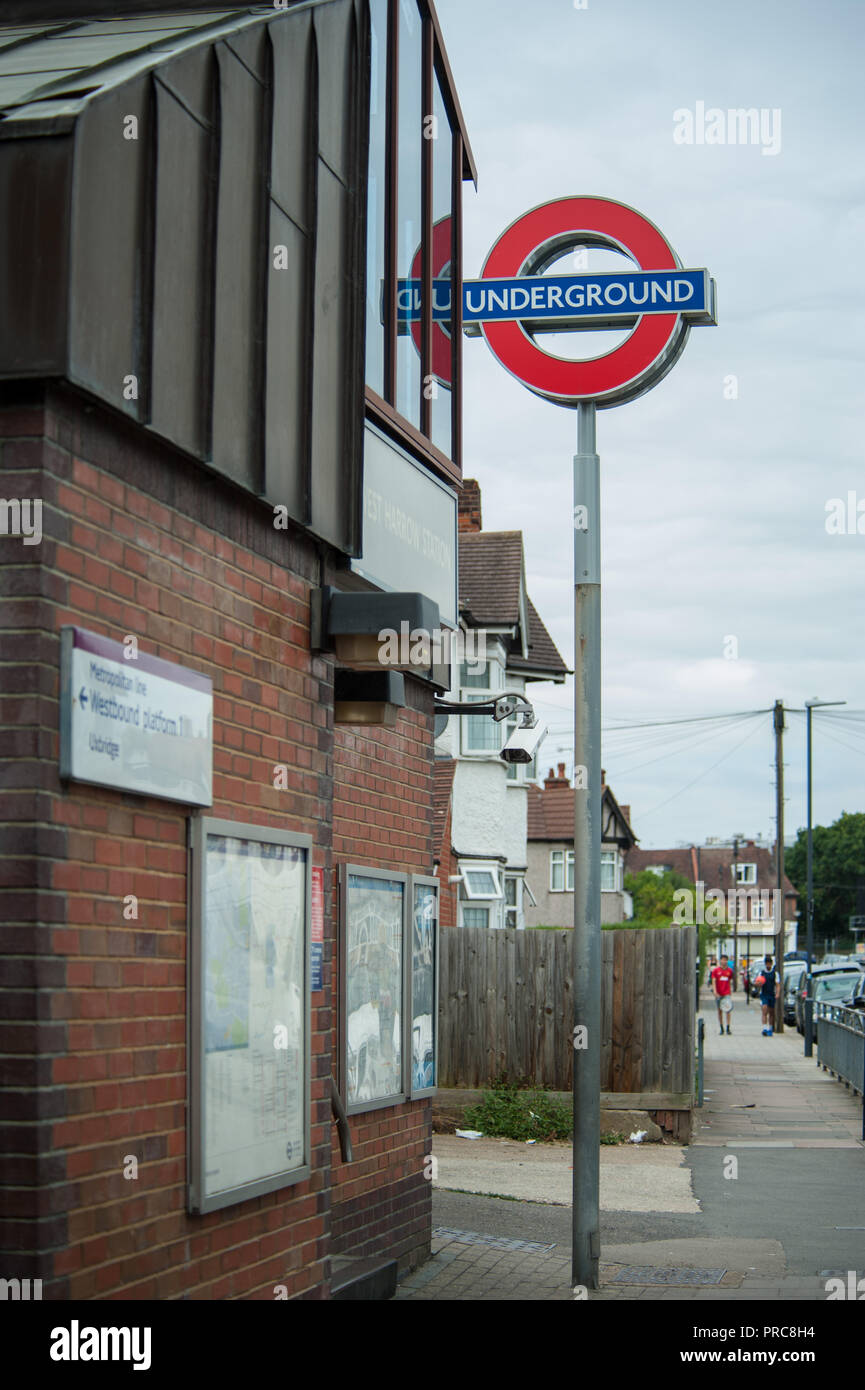 The West Harrow underground station Stock Photo Alamy