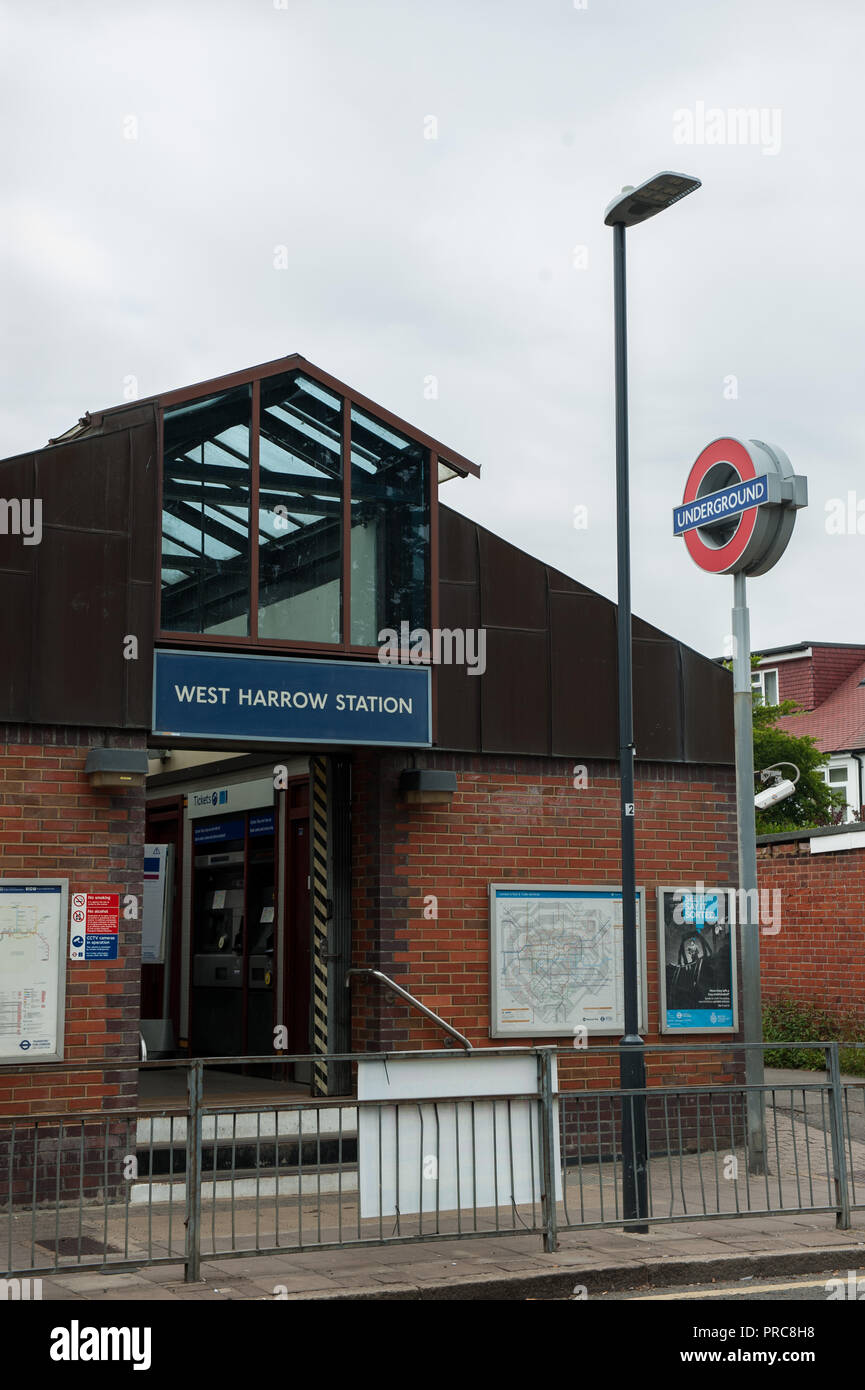 The West Harrow underground station Stock Photo - Alamy