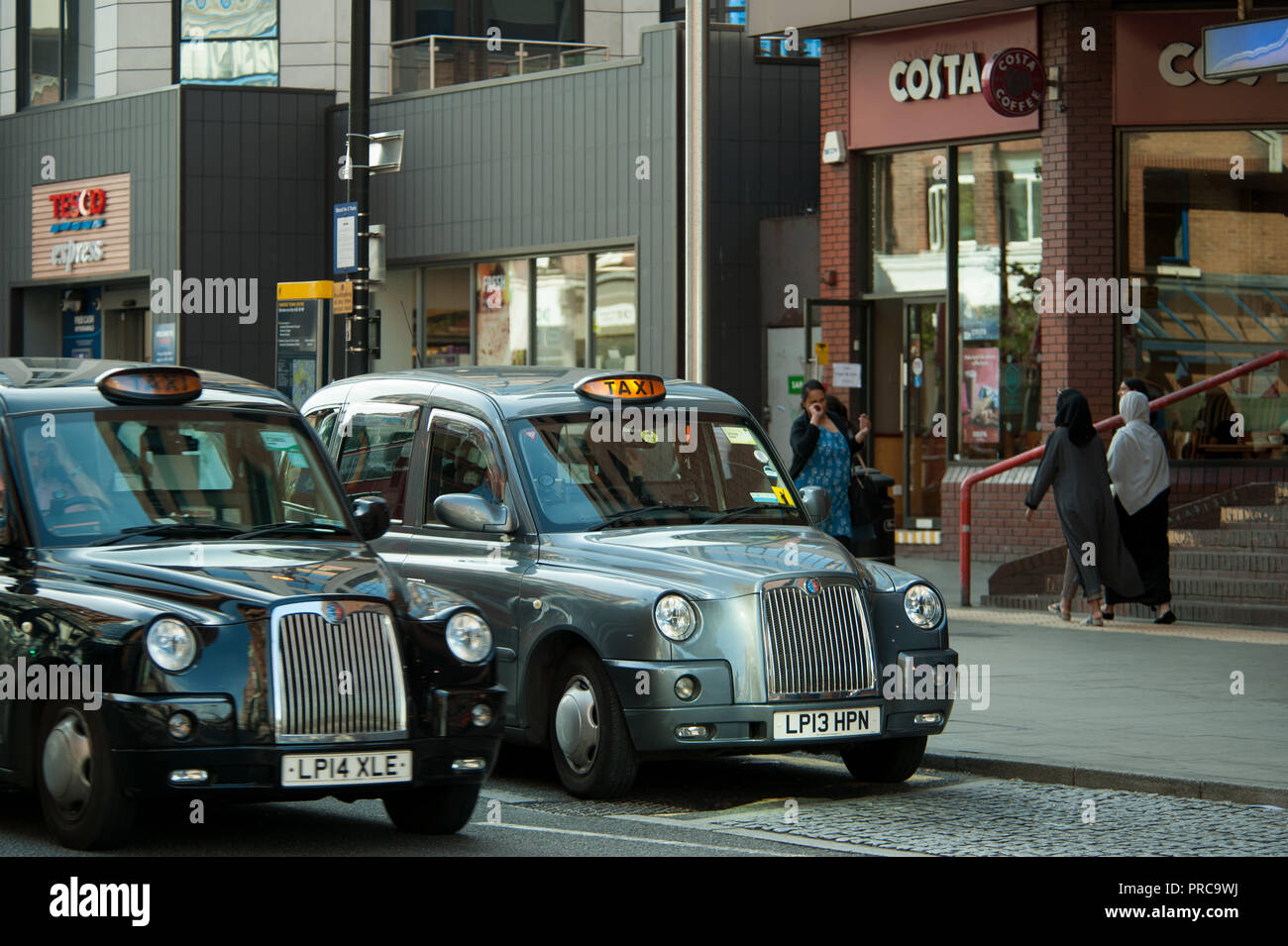 Cabs lined up by Harrow on the Hill station in the borough of Harrow in