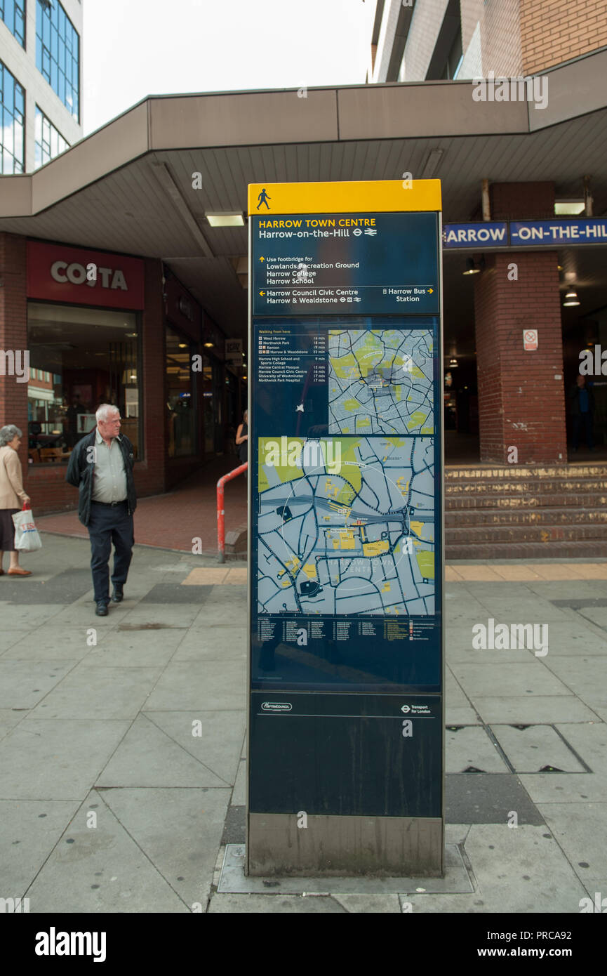 Harrow on the Hill station entrance Stock Photo Alamy