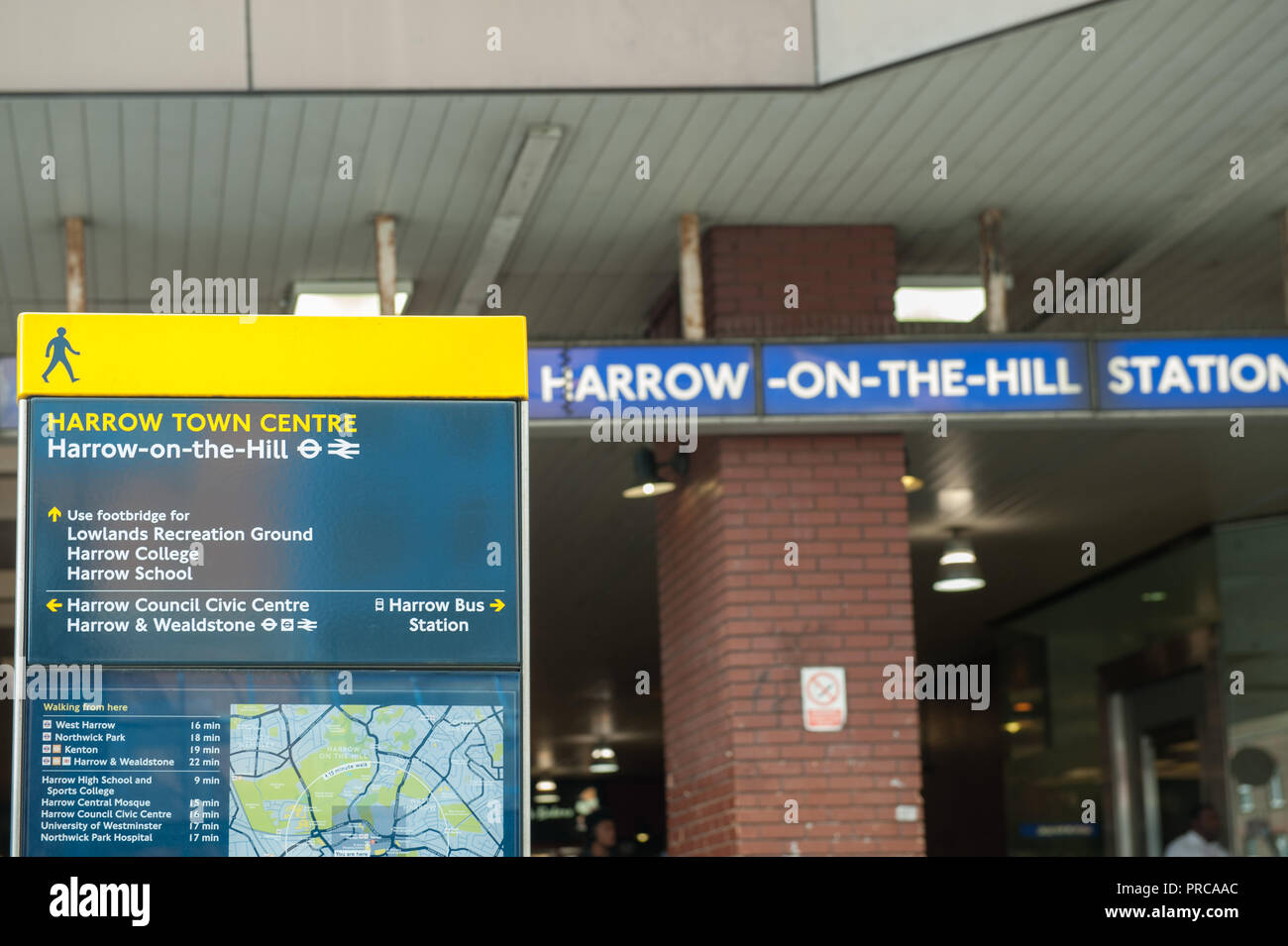 Harrow on the Hill station entrance Stock Photo Alamy