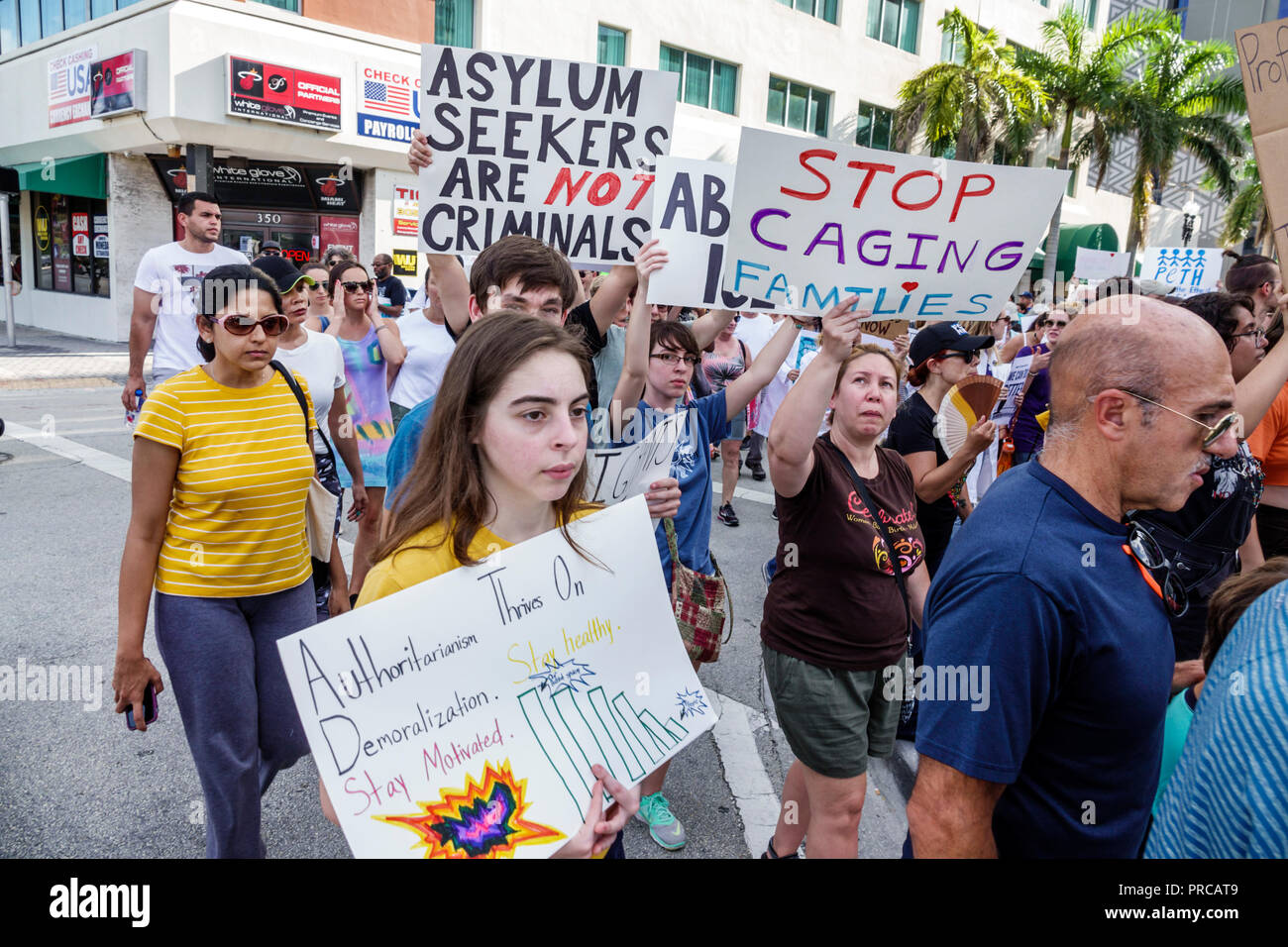 Miami Florida demonstration demonstrating protest protesting Families