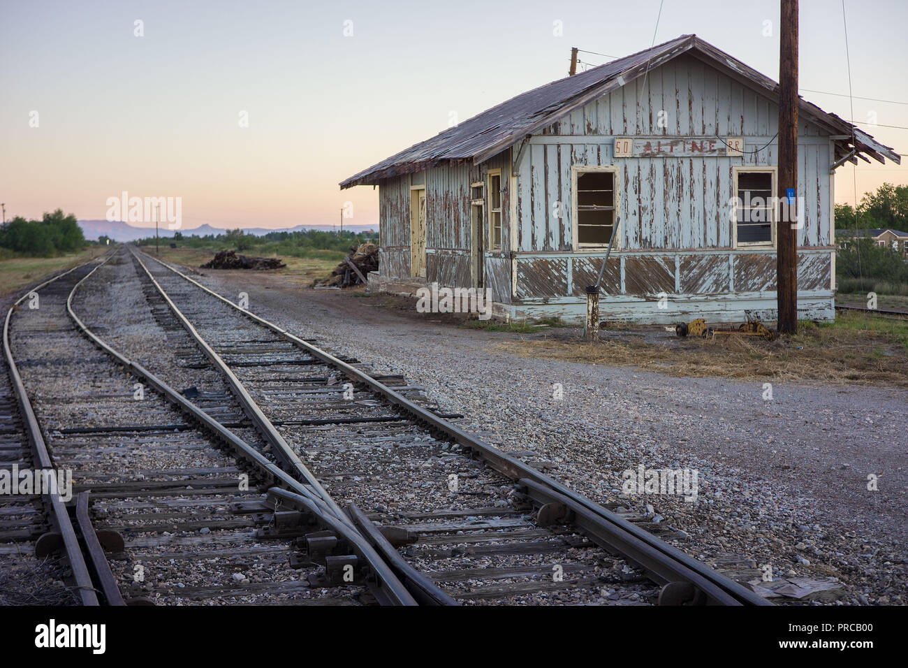 South Orient railroad abandoned depot in Alpine, Texas. The line