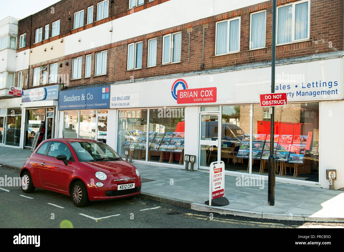 Estate agent window in Northolt in the London borough of Ealing Stock
