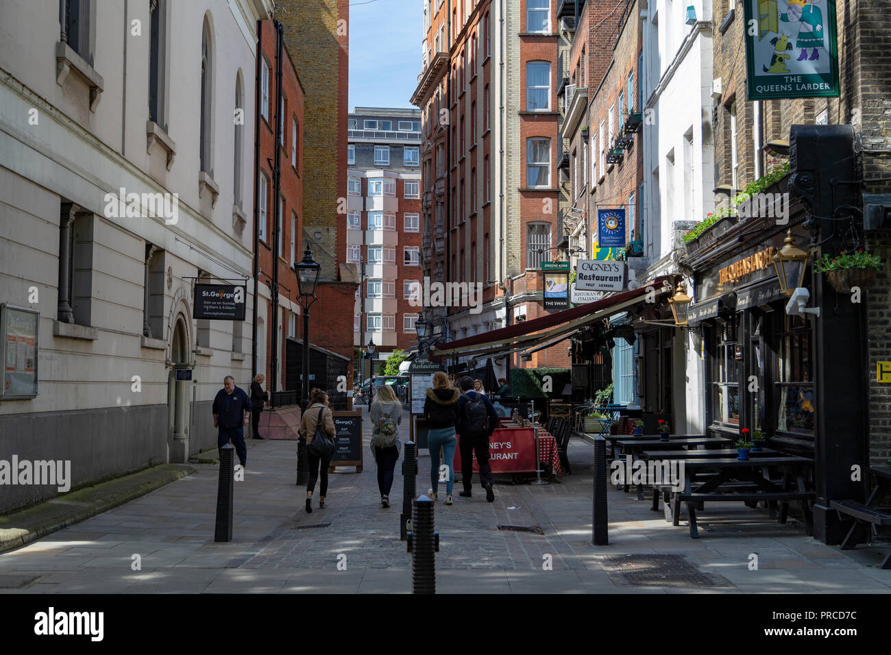 The Queens Larder Pub, Cosmo Place, Bloomsbury, London, UK Stock Photo