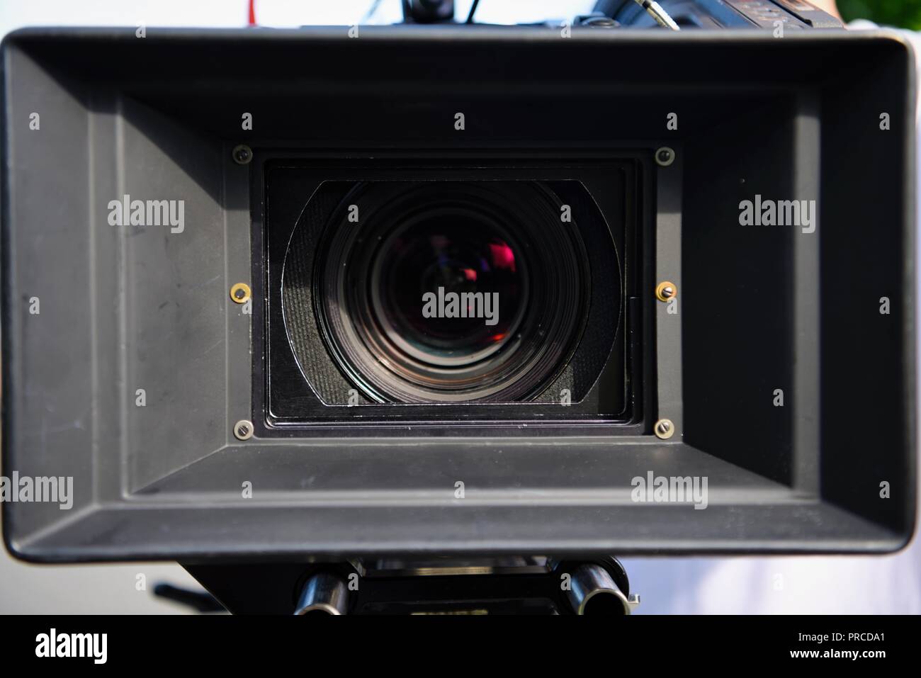 New York, NY; Aug 2018: Close up shot of a matte box, front angle Stock Photo