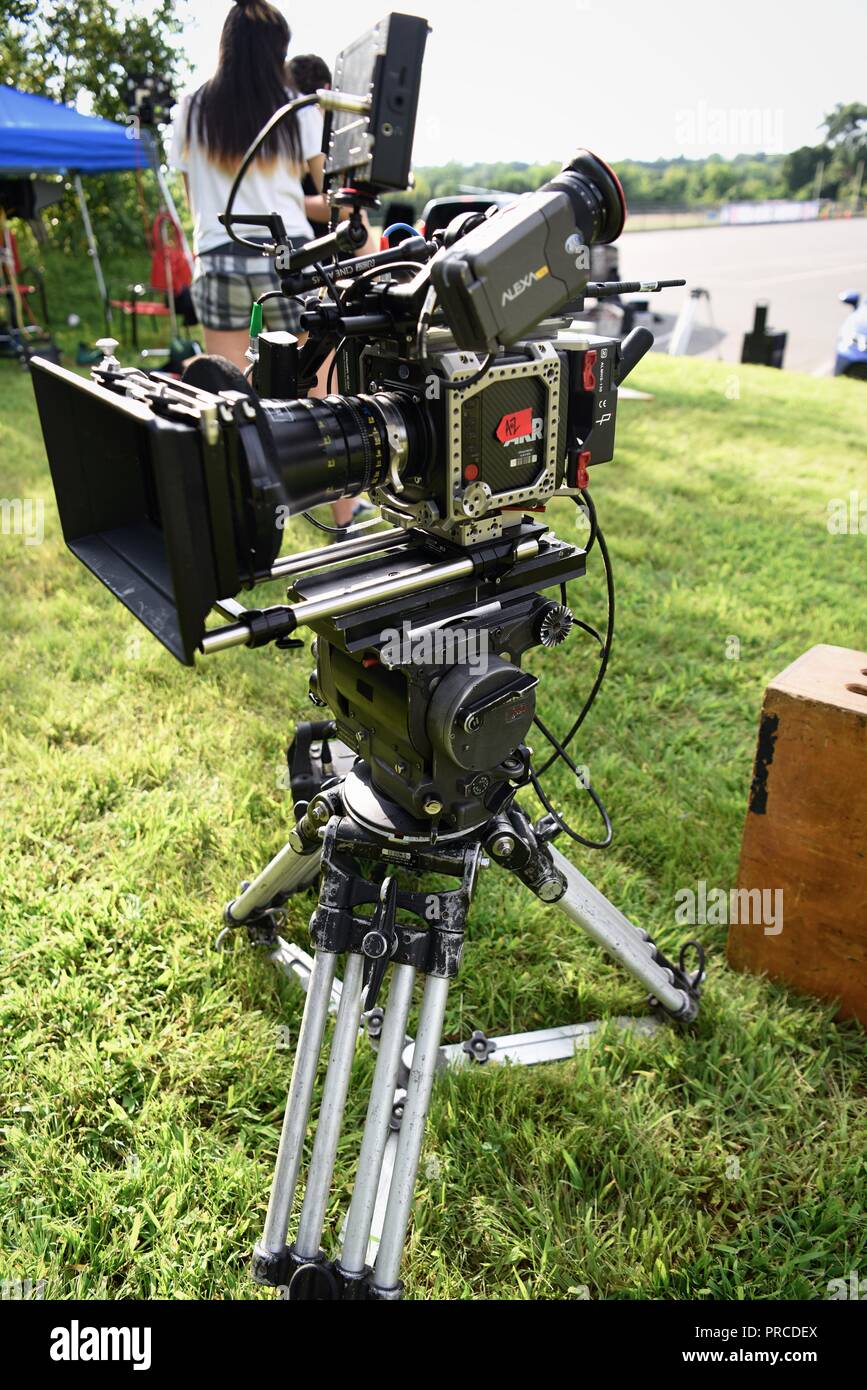 New York, NY; Aug 2018: An Arri Alexa Mini set up on a film set Stock Photo