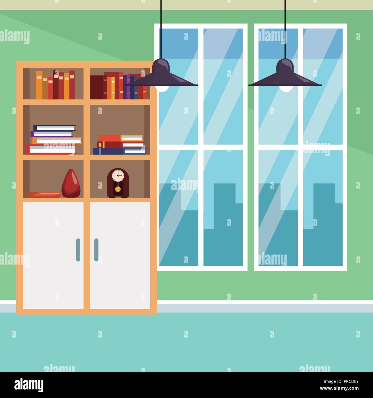 Living room interior Stock Vector Image & Art - Alamy