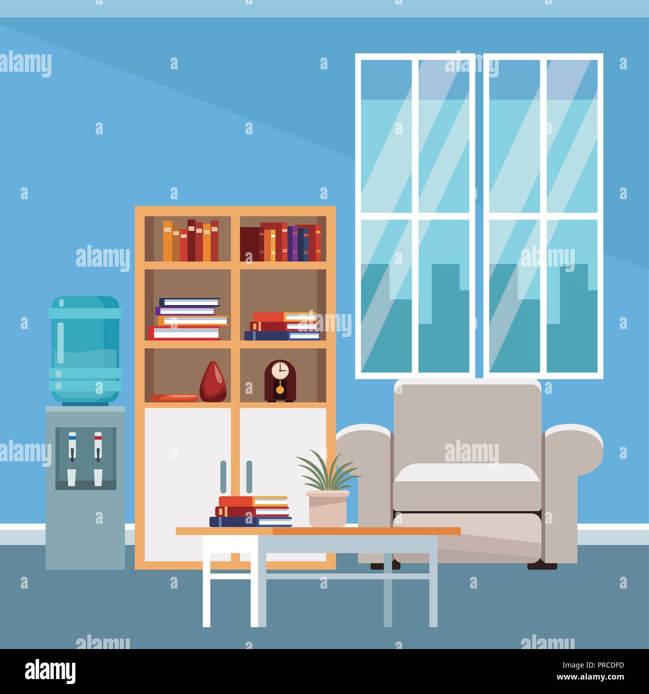 Living room interior Stock Vector Image & Art - Alamy