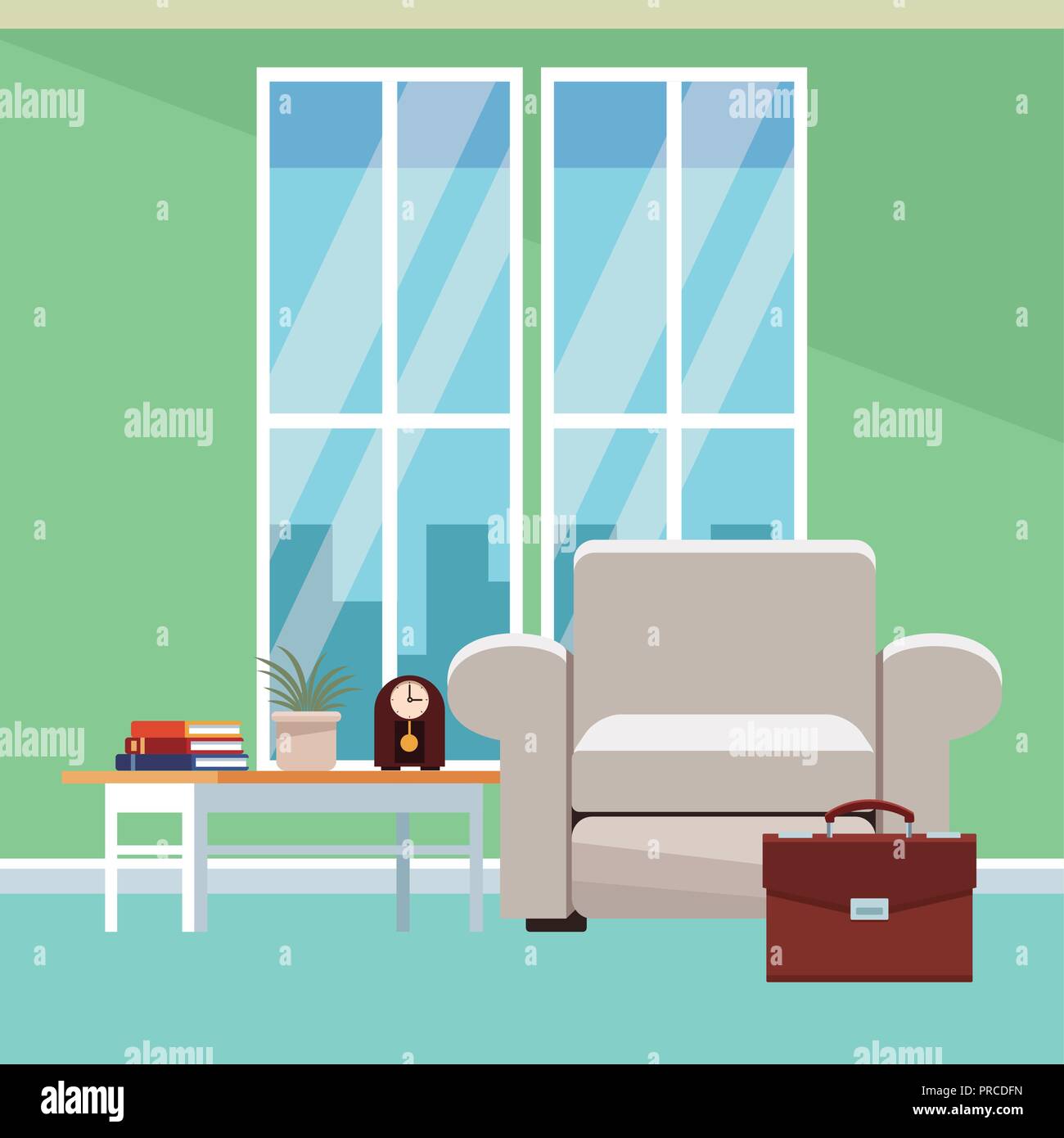 Living room interior Stock Vector Image & Art - Alamy