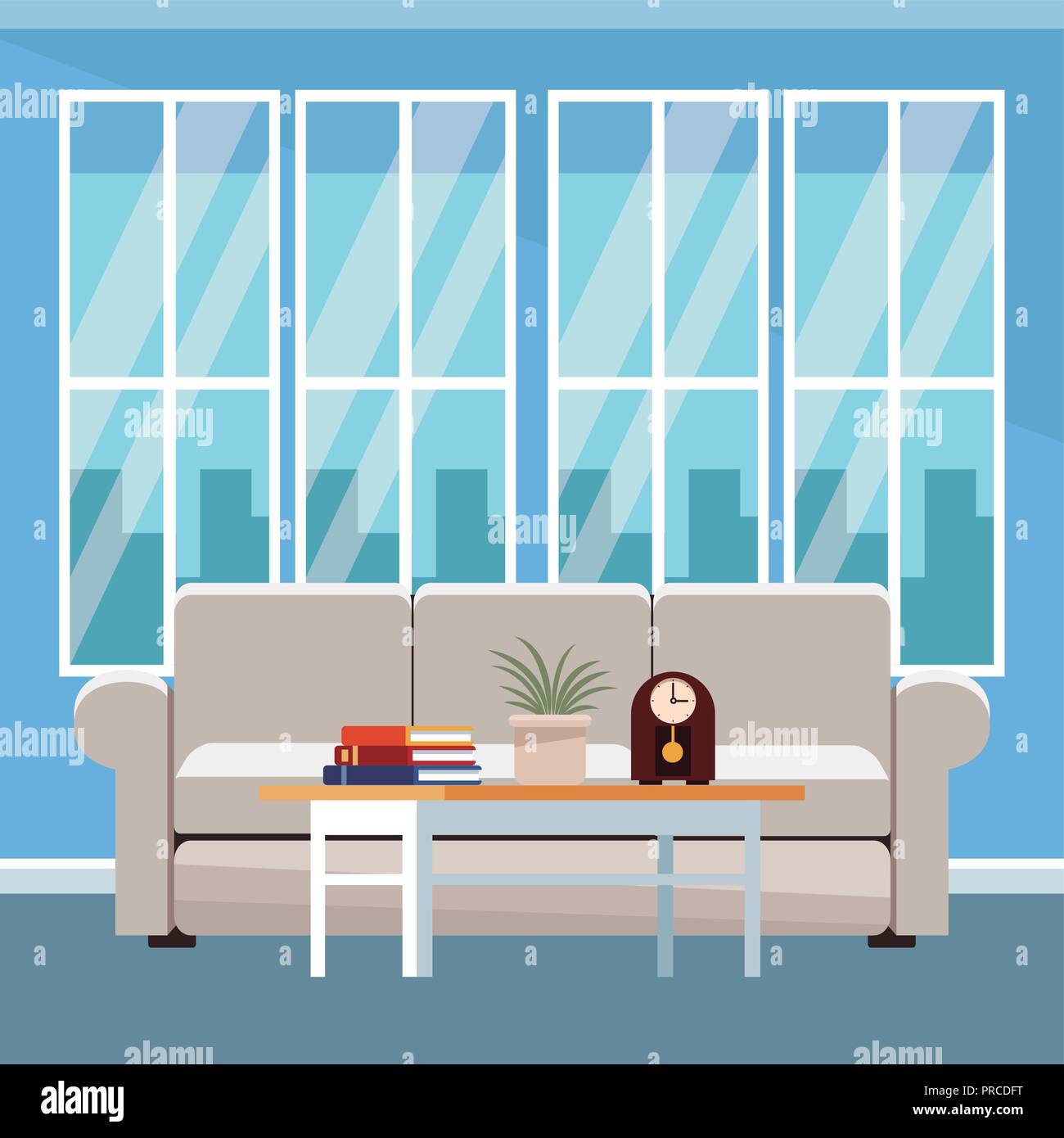 Living room interior Stock Vector Image & Art - Alamy