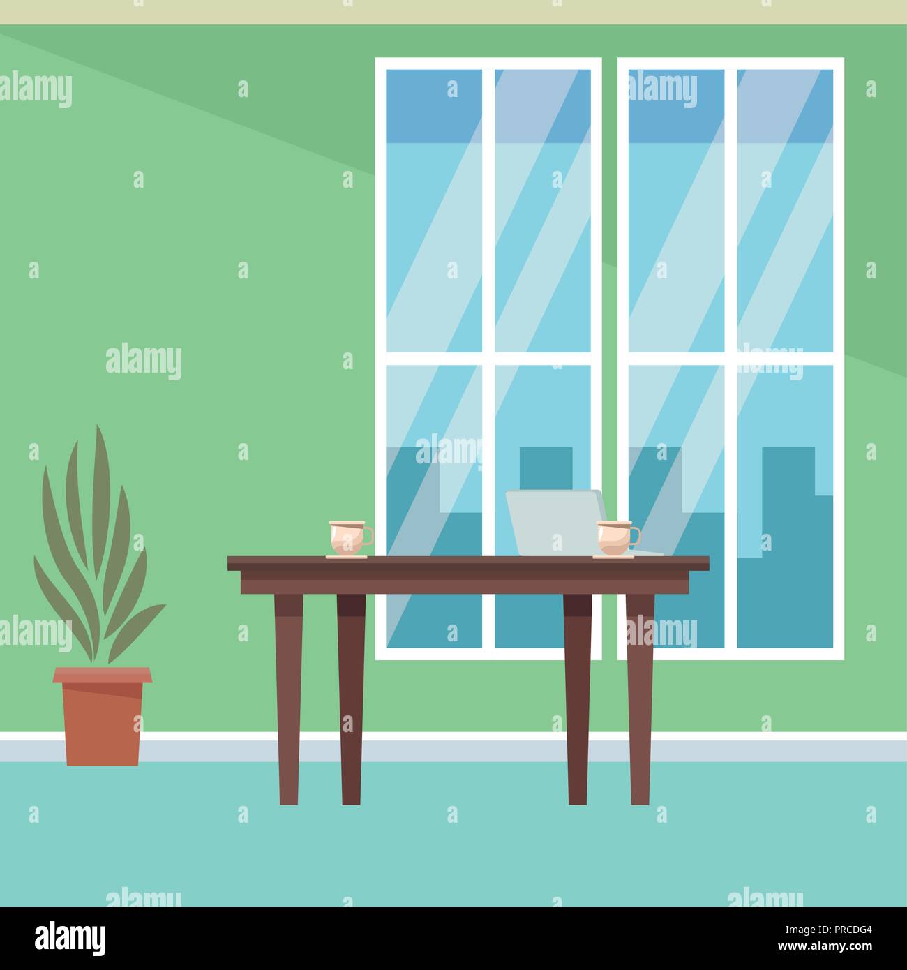 Living room interior Stock Vector Image & Art - Alamy