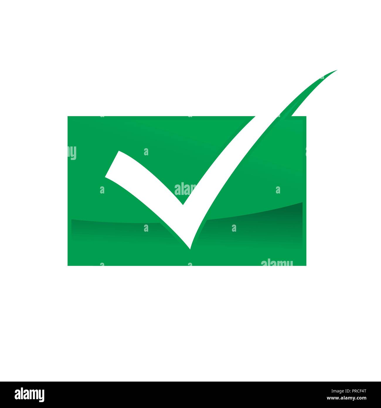 Quality Green Checked Box Approved Vector Symbol Graphic Logo Design Template Stock Vector