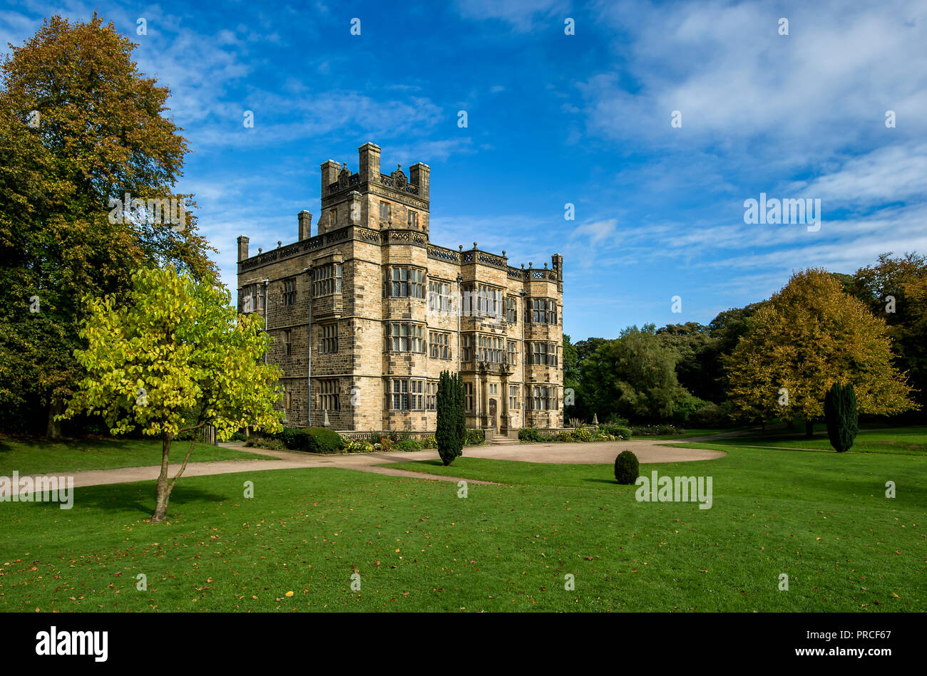 Gawthorpe Hall, a National Trust property in Burnley, Lancashire. Affectionately referred to as the ‘Downton of the North’, Gawthorpe Hall was redesig Stock Photo