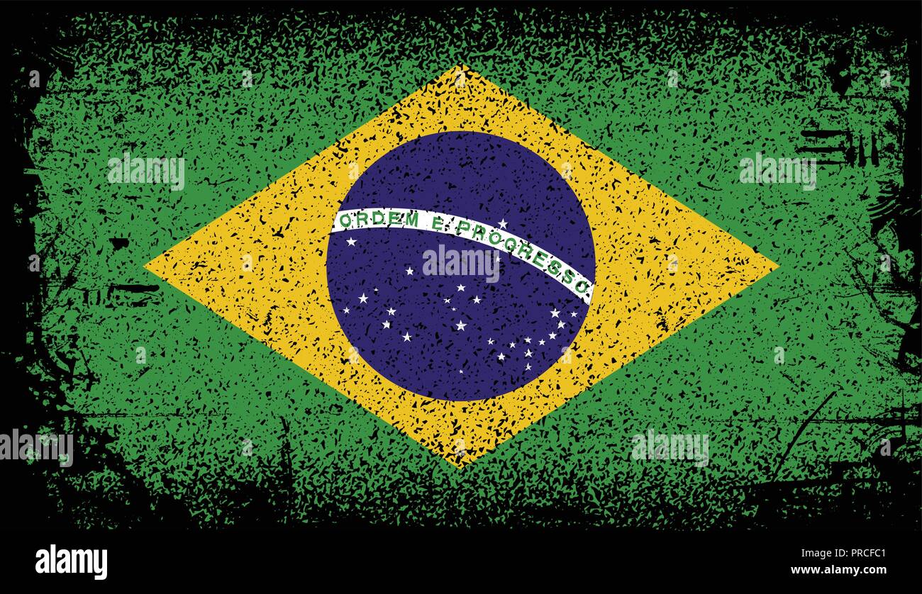 Brazil Flag Grunge Stock Vector Images Alamy