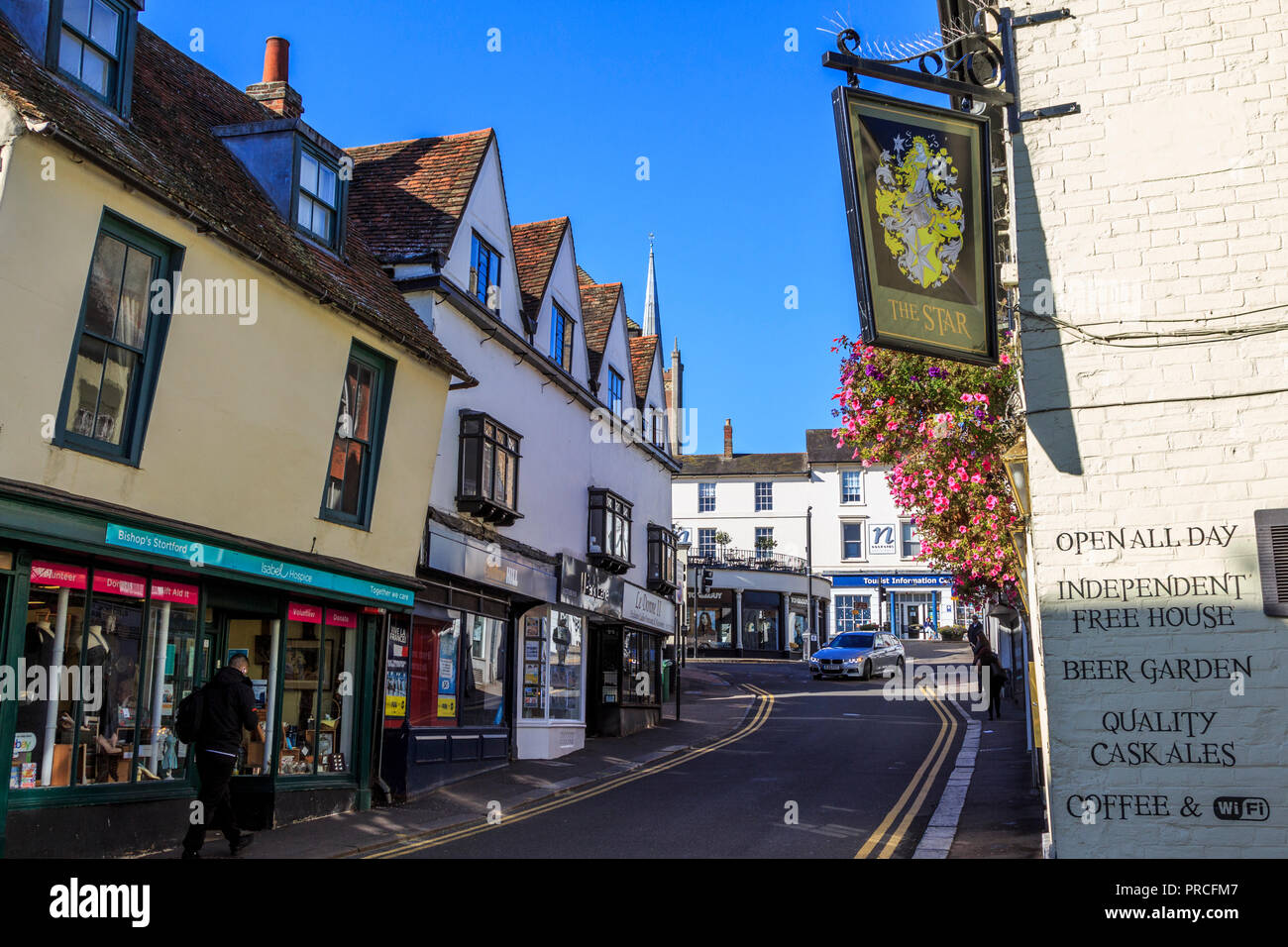 stortford town centre high street ,a quaint historic market
