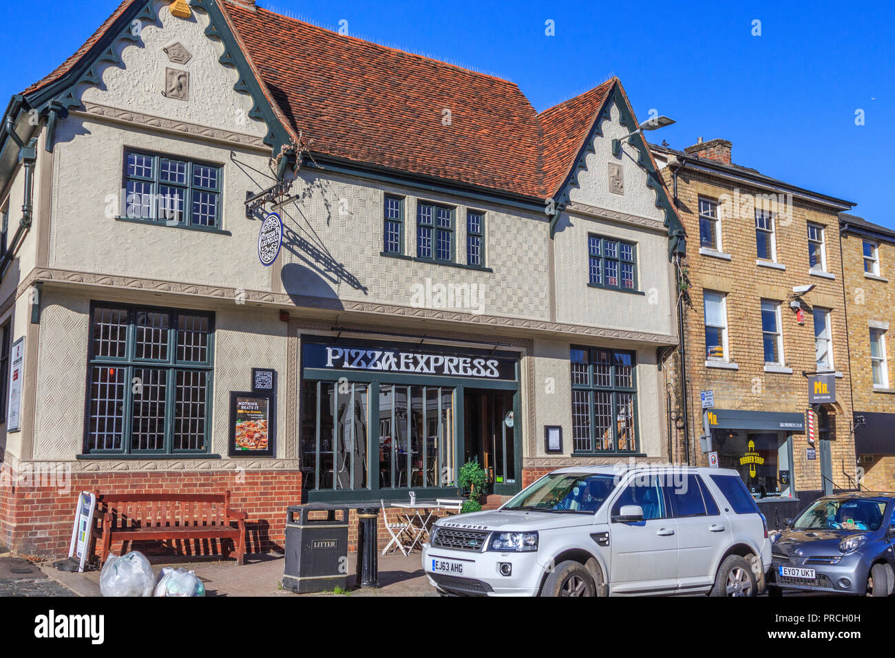 stortford town centre high street ,a quaint historic market