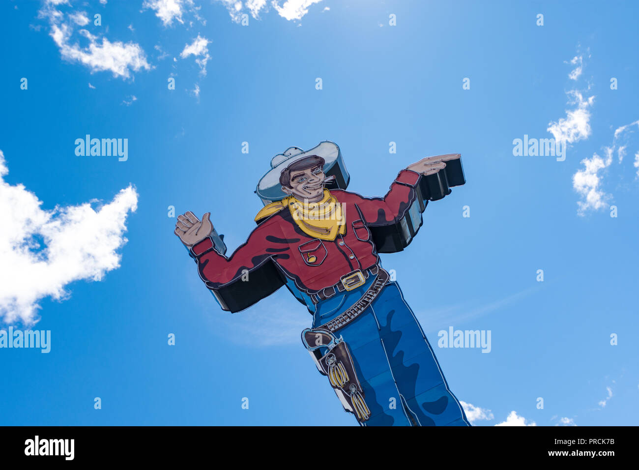 WEST WENDOVER, NV Wendover Will, a sign created in 1952 by the