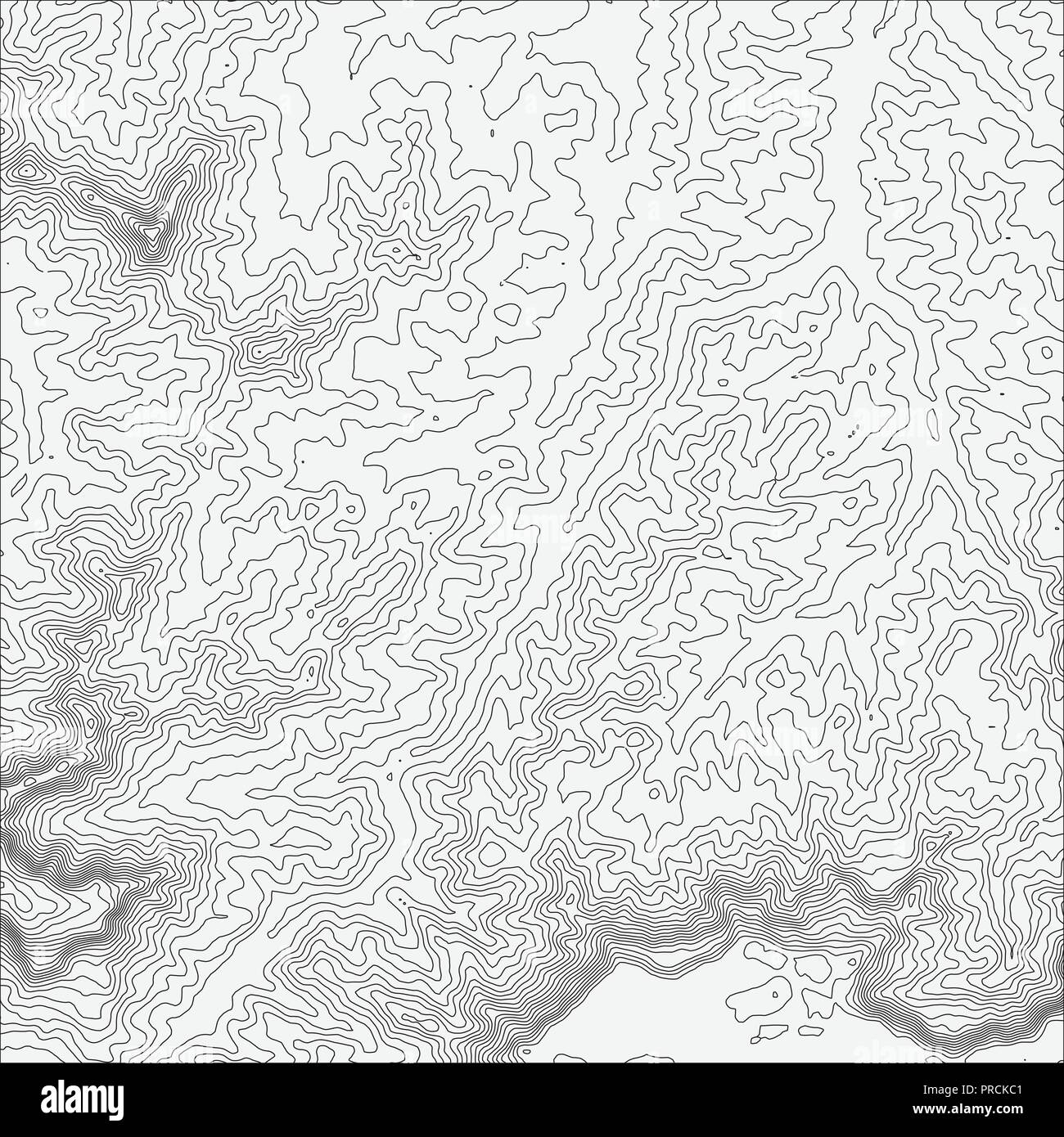 Topographic map background concept with space for your copy. Topo contour map background, vector illustration Stock Vector