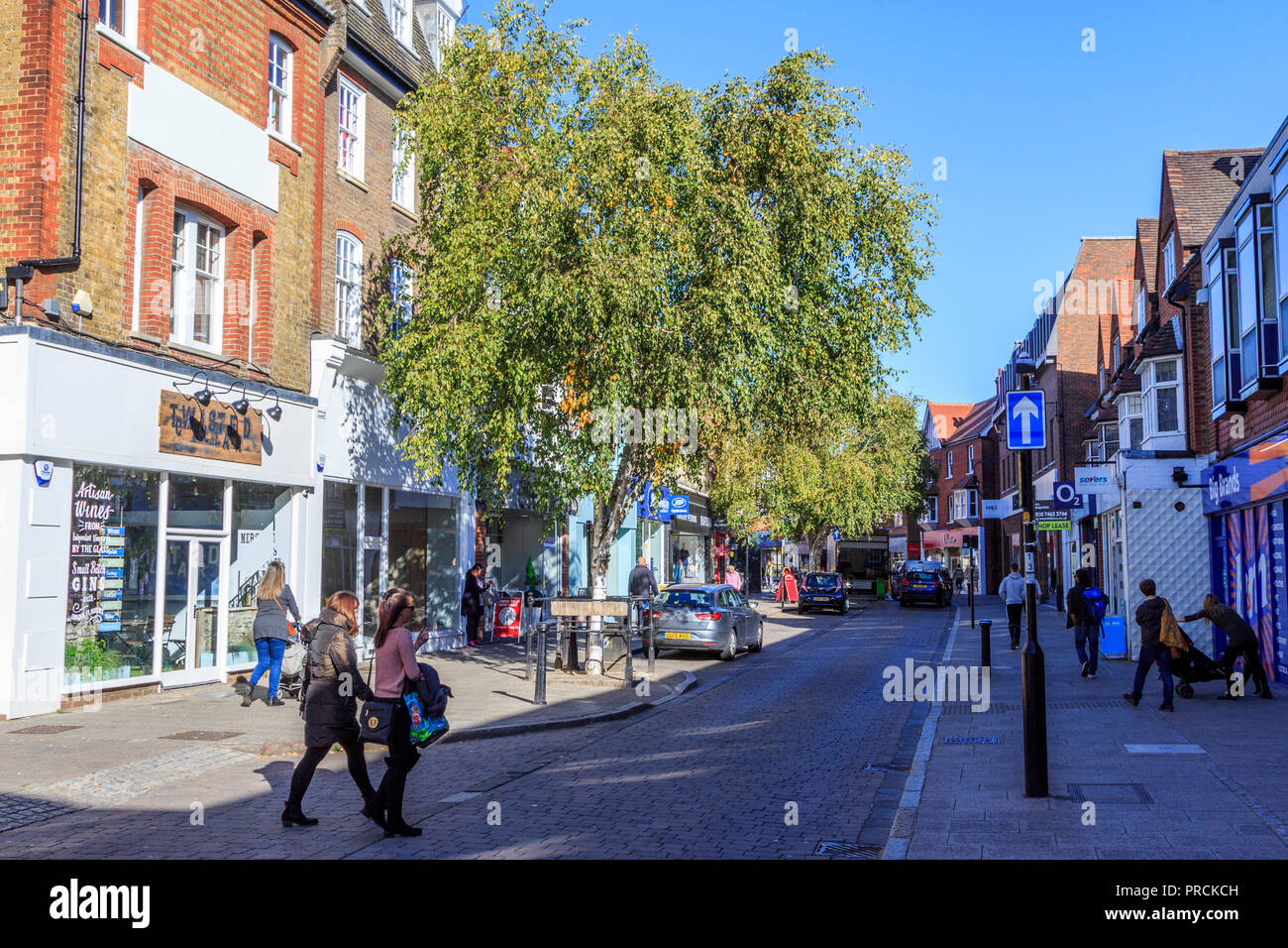 stortford town centre high street ,a quaint historic market