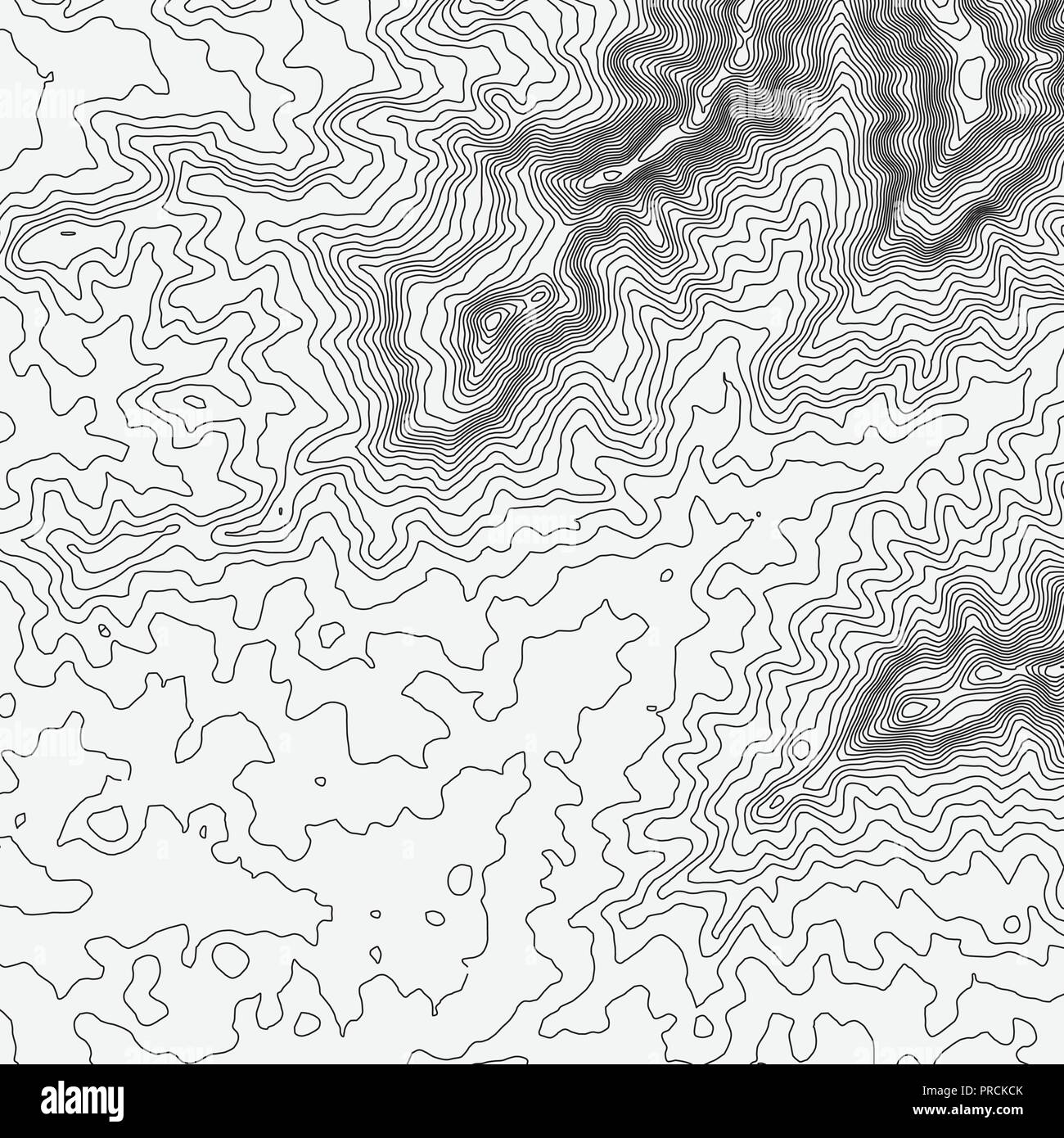 Topographic map background concept with space for your copy. Topo contour map background, vector illustration Stock Vector