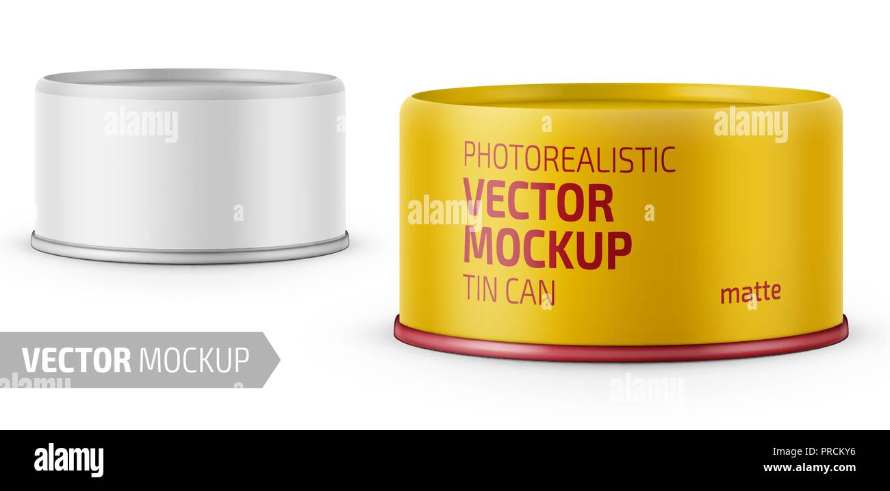 Tuna can with label on white background Stock Vector Image & Art Alamy