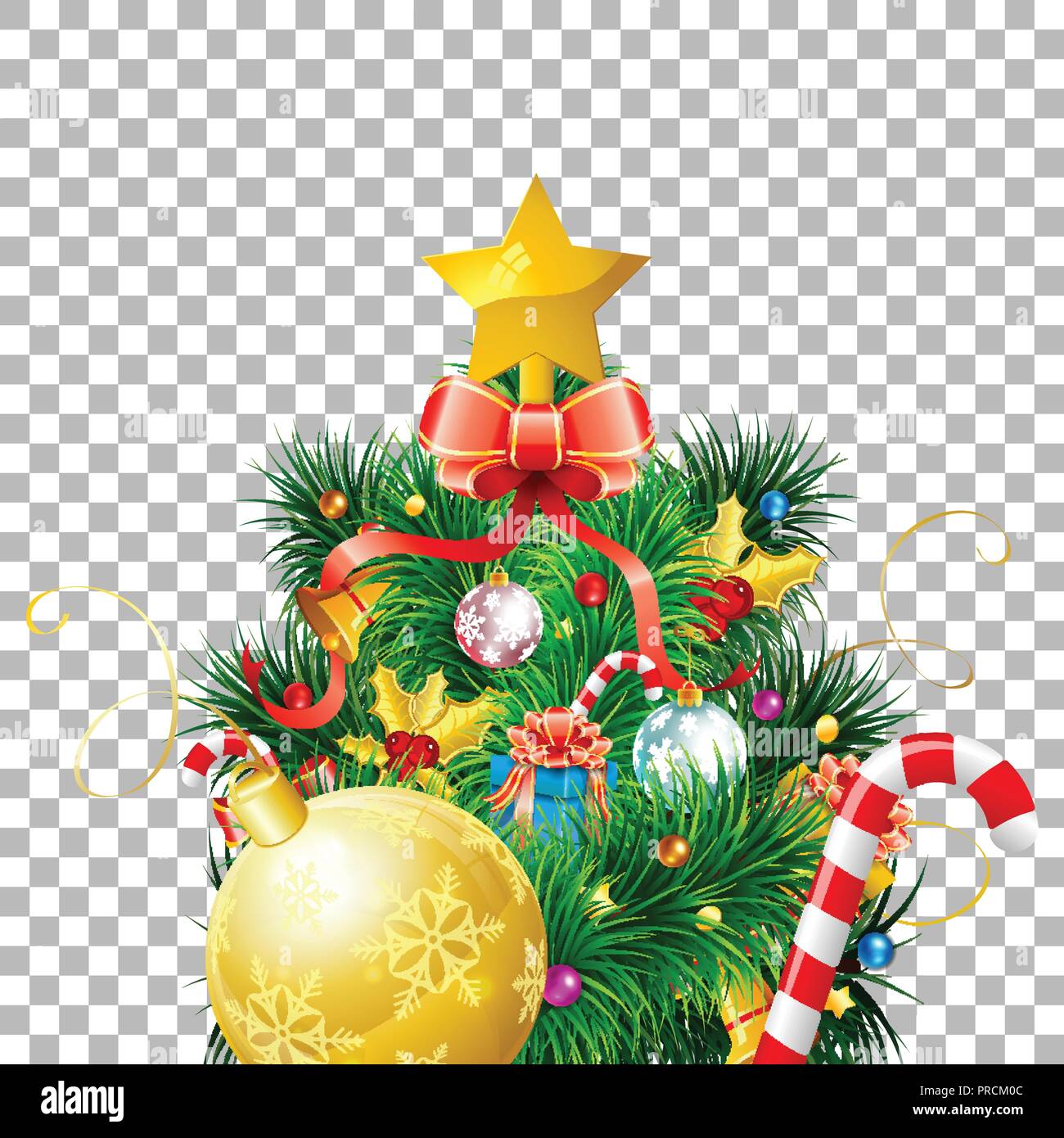 Christmas Tree with Toys Stock Vector
