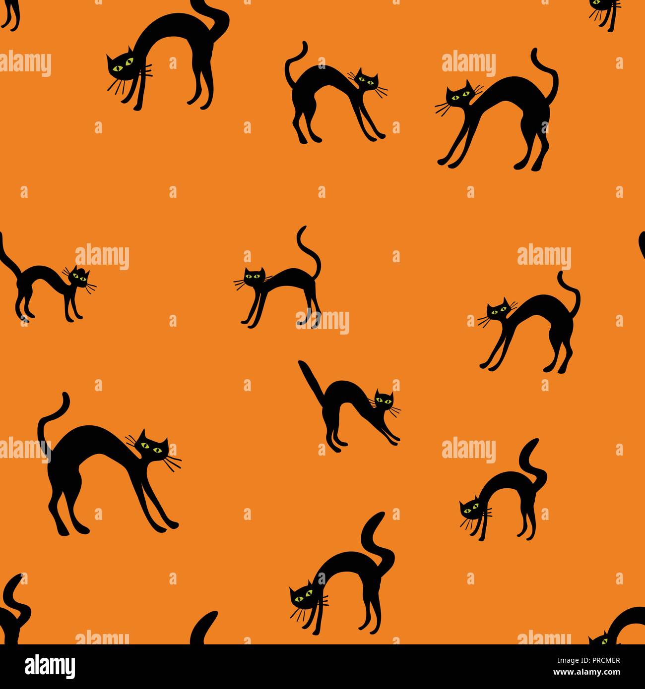 Halloween cartoon seamless doodle Stock Vector Images - Alamy
