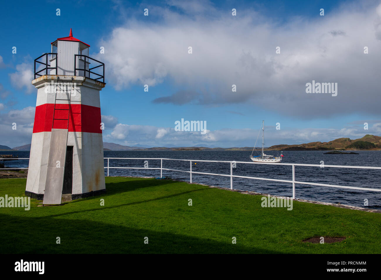 Navigation beacon at Crinan in Argyll Scotland Stock Photo