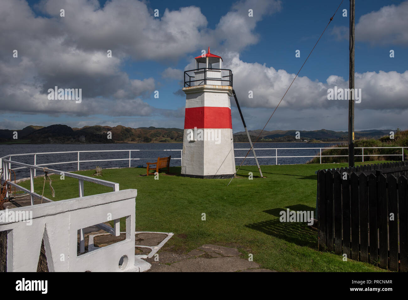 Navigation beacon at Crinan in Argyll Scotland Stock Photo
