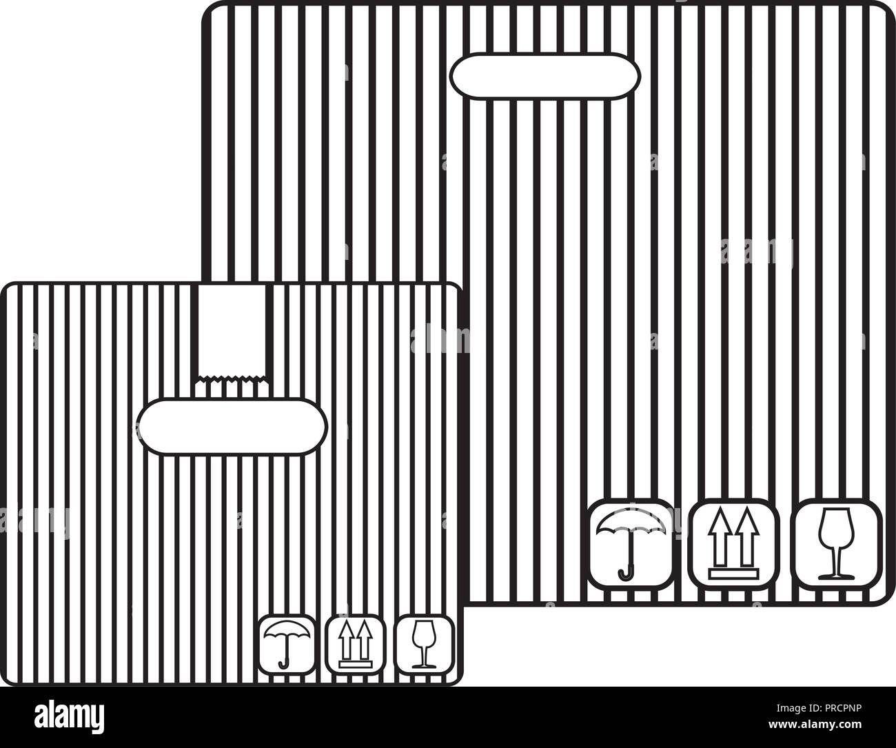 packing boxes carton icons vector illustration design Stock Vector ...