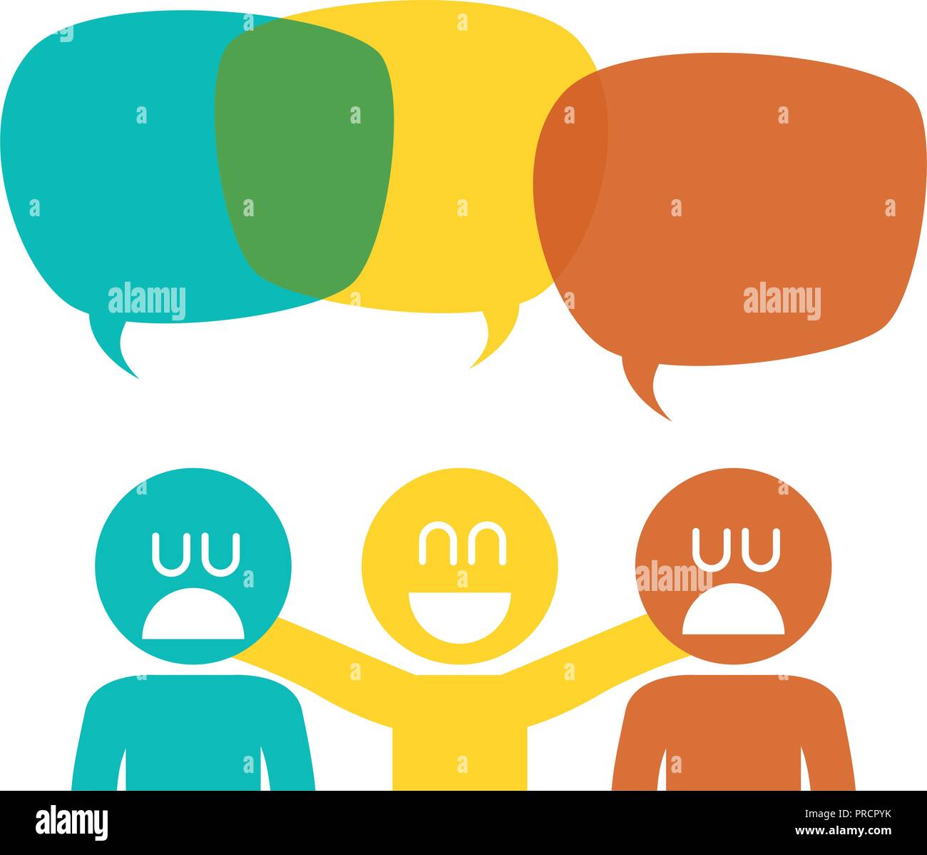 Group Of People With Speech Bubbles Vector Illustration Design Stock 