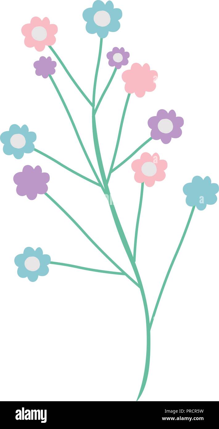 beautiful flowers isolated icon Stock Vector Image & Art - Alamy