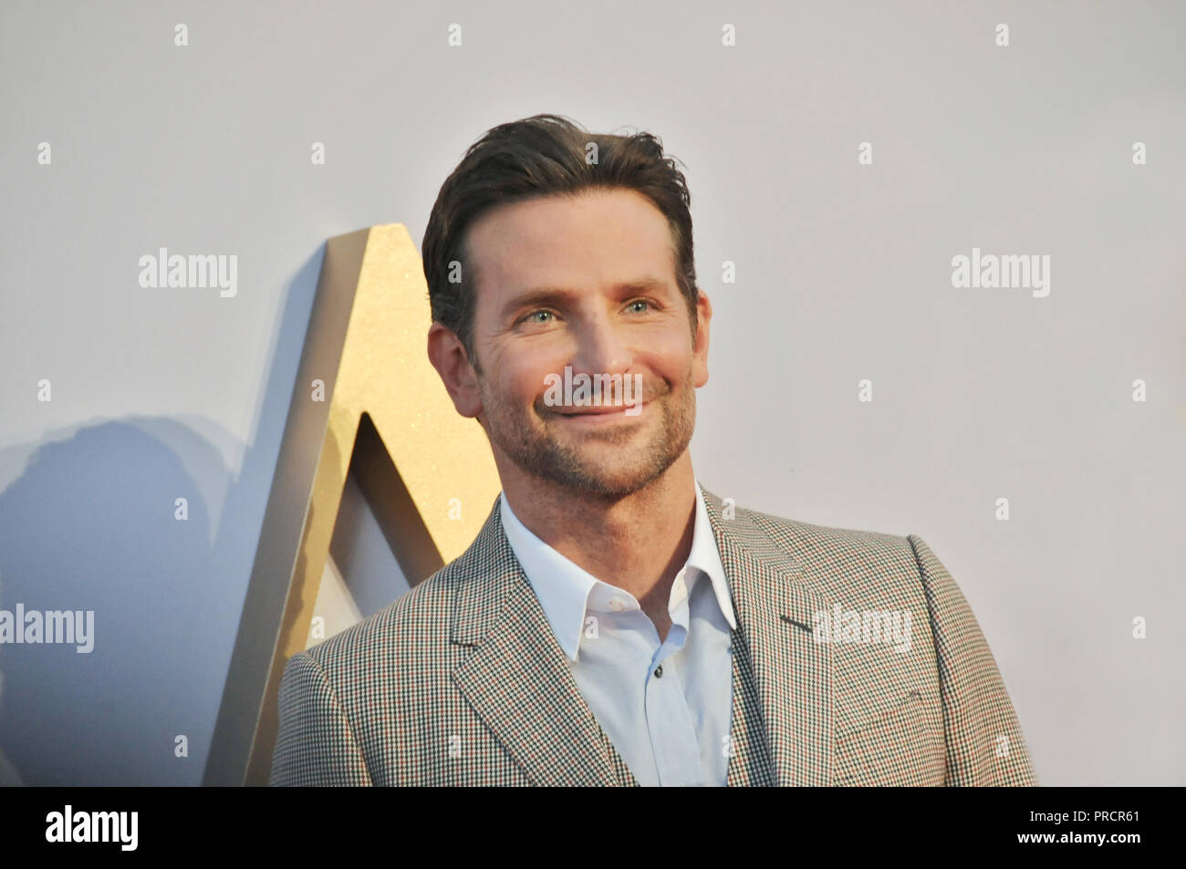Actor, producer and director of A Star is Born, Bradley Cooper, at the London film premiere of his film. Stock Photo