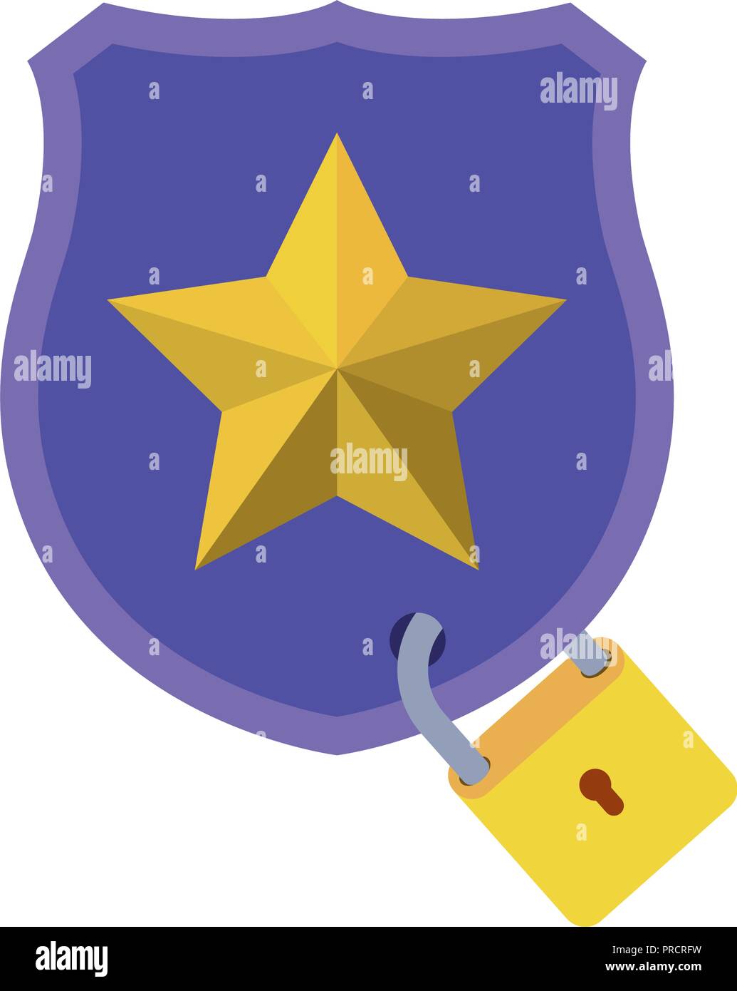 shield with star isolated icons Stock Vector Image & Art - Alamy