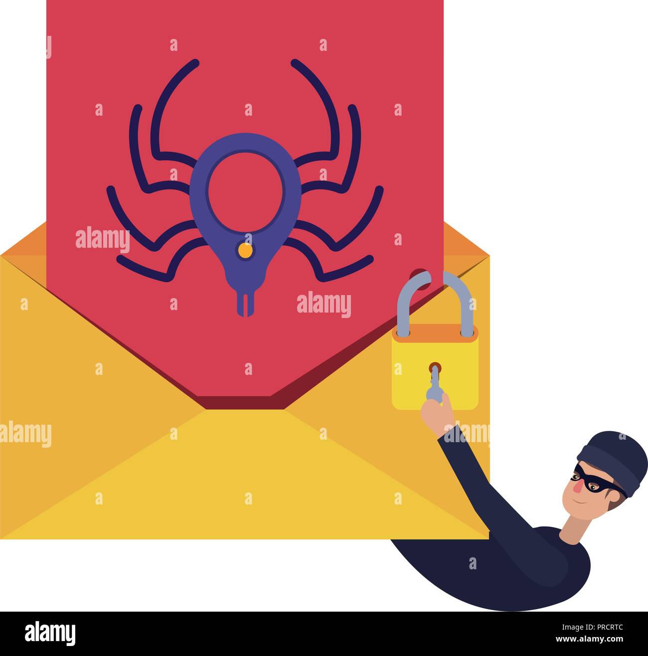 hacker stealing information avatar character Stock Vector