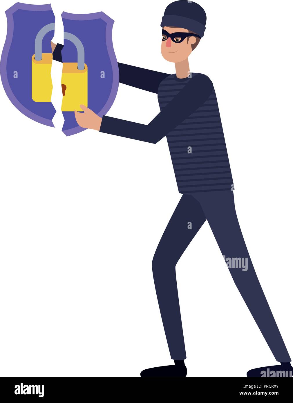 hacker stealing information avatar character Stock Vector